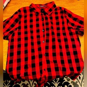 Mens short sleeve flannel
